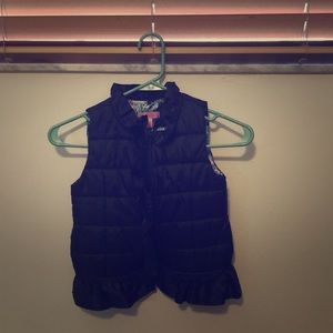 Girls 6/7 Lilly Pulitzer Navy Blue Puffer Vest